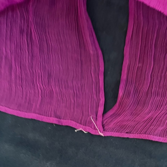 J Crew Skirt Gwyneth Layered Slip Skirt Purple Crinkle Chiffon Size Large Midi - Picture 8 of 8